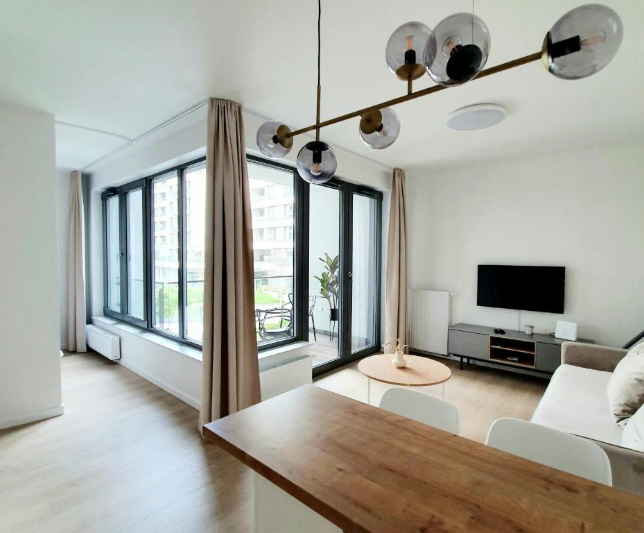 Телевизор и/или развлекательный центр в Baltic Sands Apartments Premium - Plac Unii