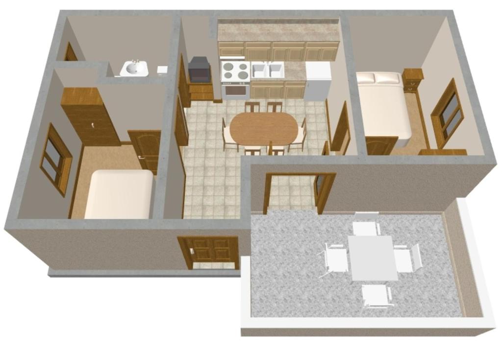Půdorys ubytování Family friendly seaside apartments Povljana, Pag - 230