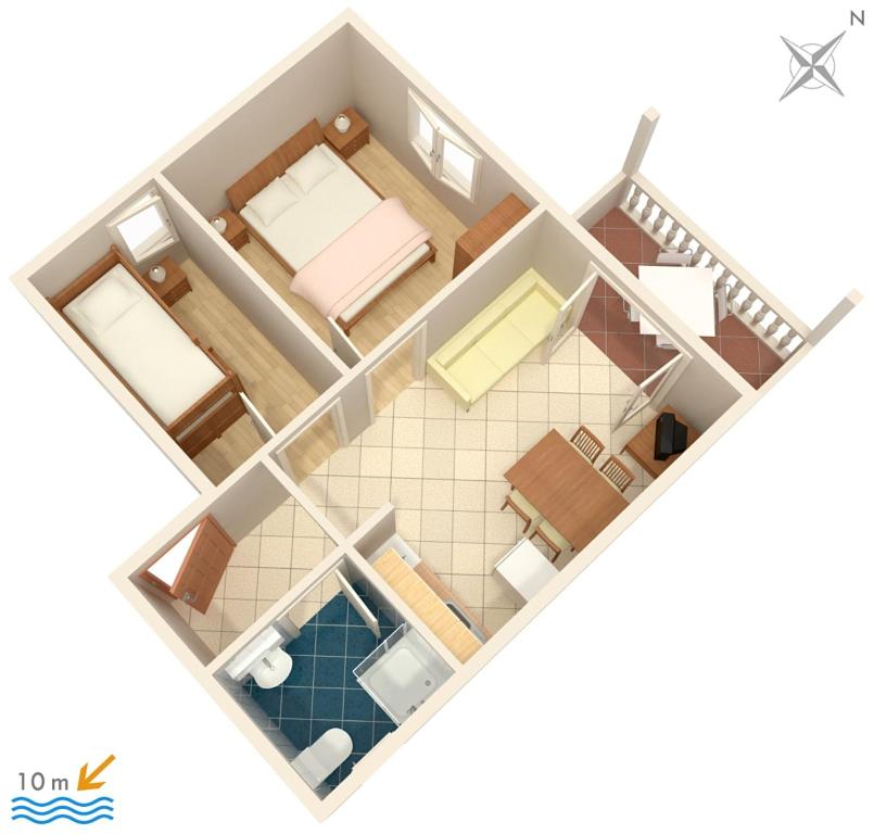 Plan piętra w obiekcie Apartments by the sea Stara Novalja, Pag - 234