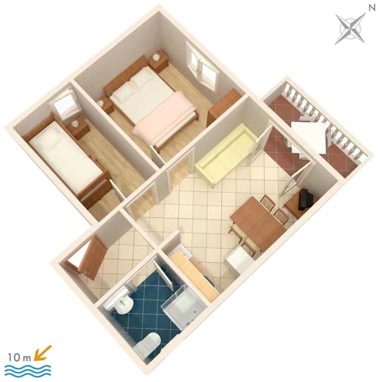 Plan piętra w obiekcie Apartments by the sea Stara Novalja, Pag - 234