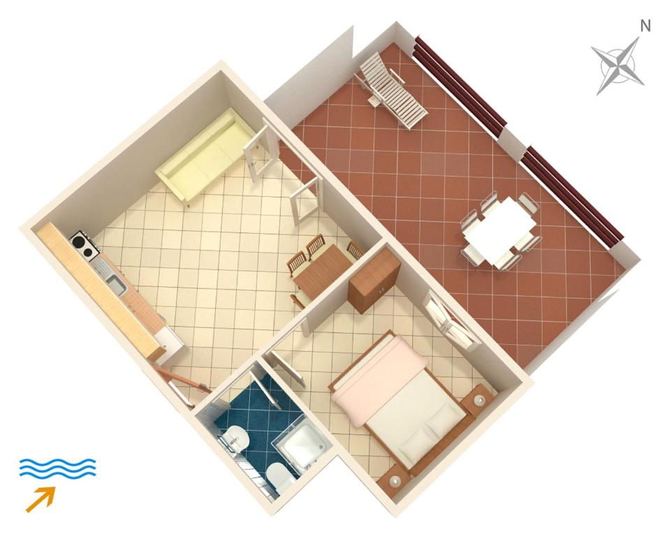 Plán poschodí v ubytovaní Apartment Tri Zala 174b