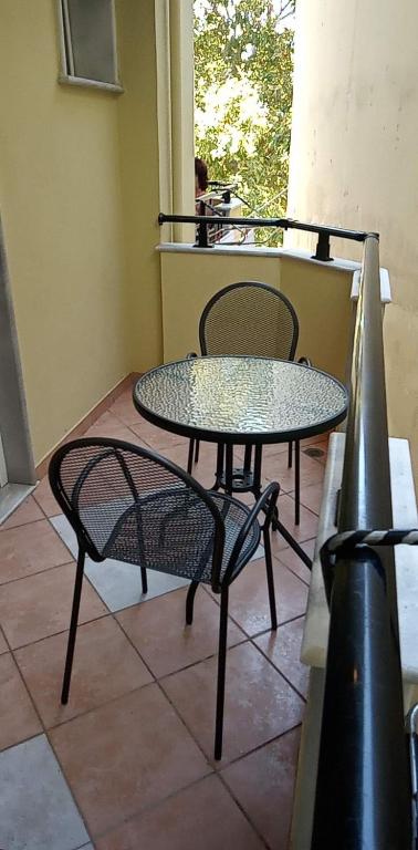 A balcony or terrace at Panos Studios