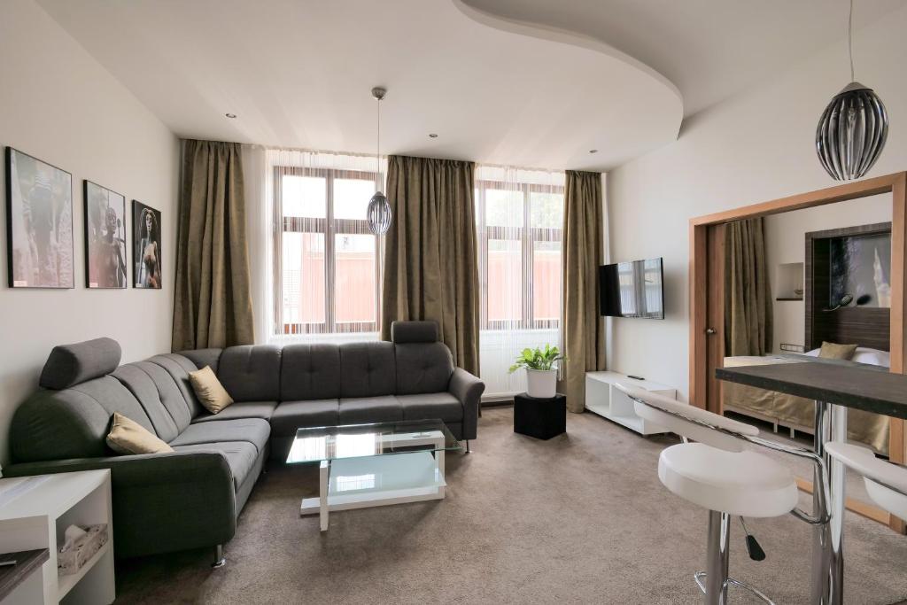 TV a/nebo společenská místnost v ubytování Hotel Zlatá Hvězda