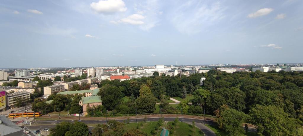 Pohľad z vtáčej perspektívy na ubytovanie Labo Apartment Ogród Saski