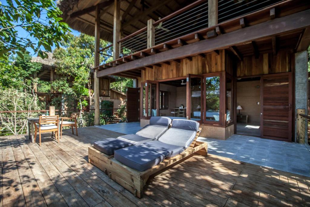 Balkón nebo terasa v ubytování Mango Bay Resort