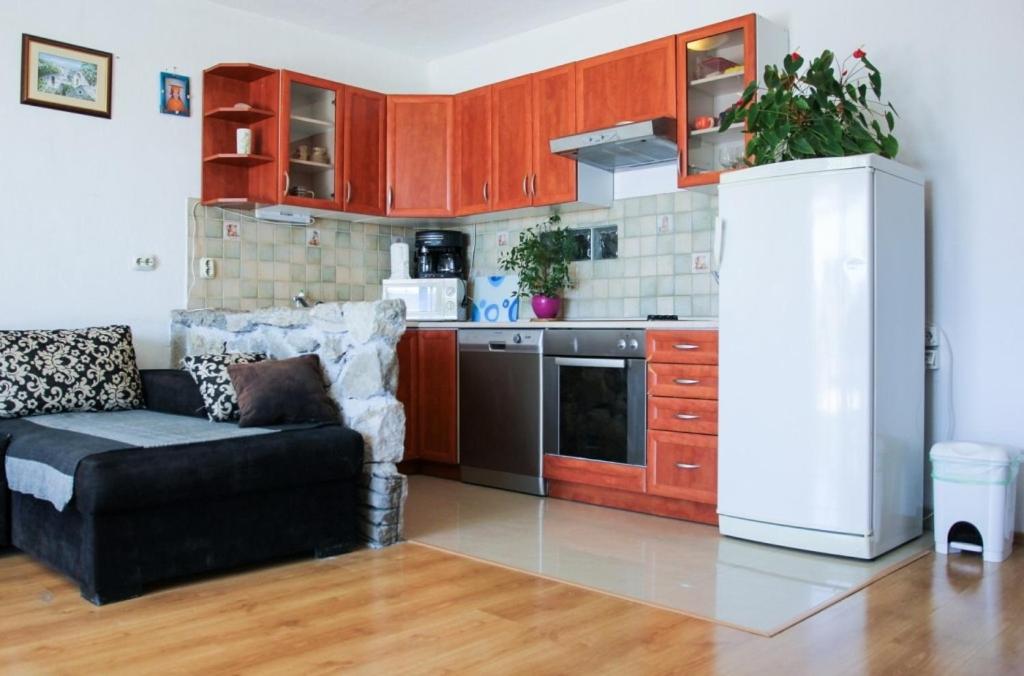 Kuchyň nebo kuchyňský kout v ubytování Apartments by the sea Makarska - 15200