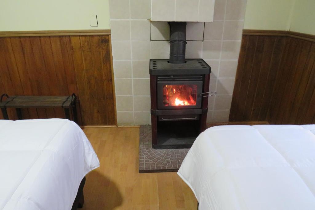 Voodi või voodid majutusasutuse Riverline lodge toas