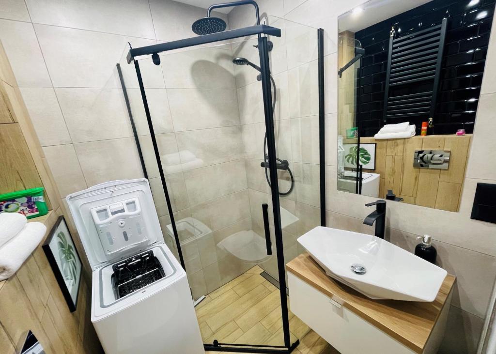 Kúpeľňa v ubytovaní Apartament Majka