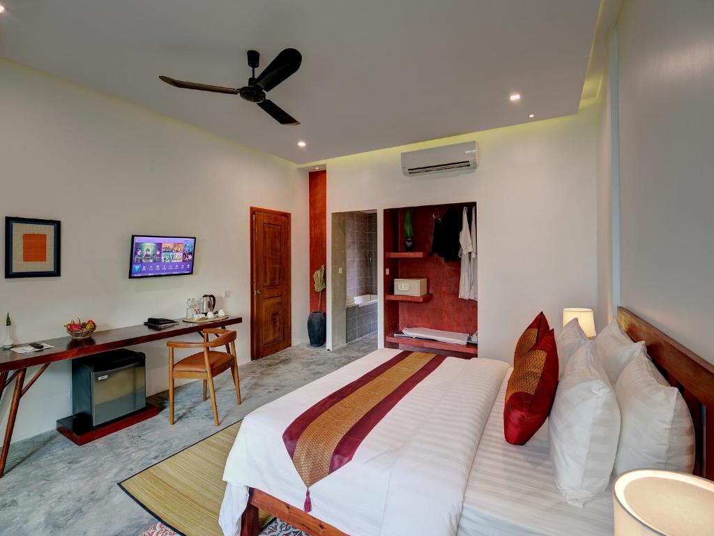TV a/nebo společenská místnost v ubytování Tanei Angkor Resort and Spa