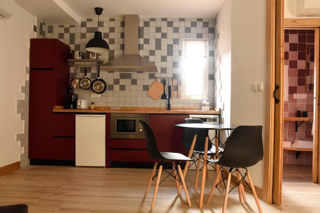 Kuchyň nebo kuchyňský kout v ubytování Apartamentos Tierra y Arte