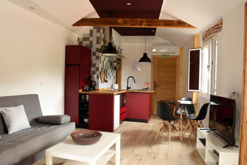 Kuchyň nebo kuchyňský kout v ubytování Apartamentos Tierra y Arte