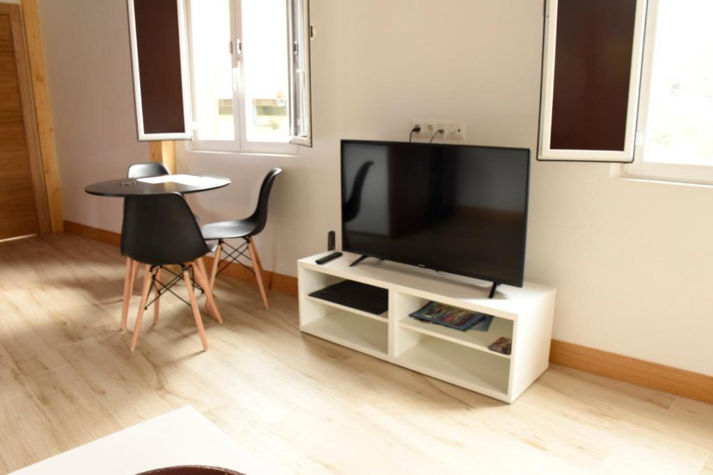 TV a/nebo společenská místnost v ubytování Apartamentos Tierra y Arte