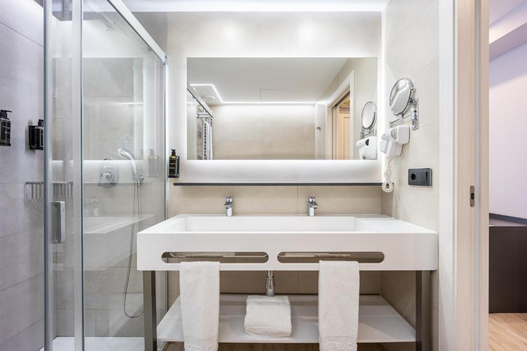 Koupelna v ubytování Hotel Cimbel