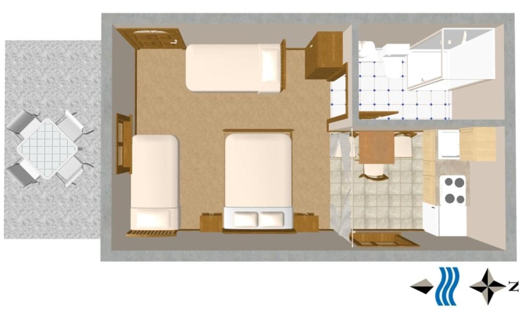 Půdorys ubytování Apartments and rooms with parking space Trpanj, Peljesac - 250