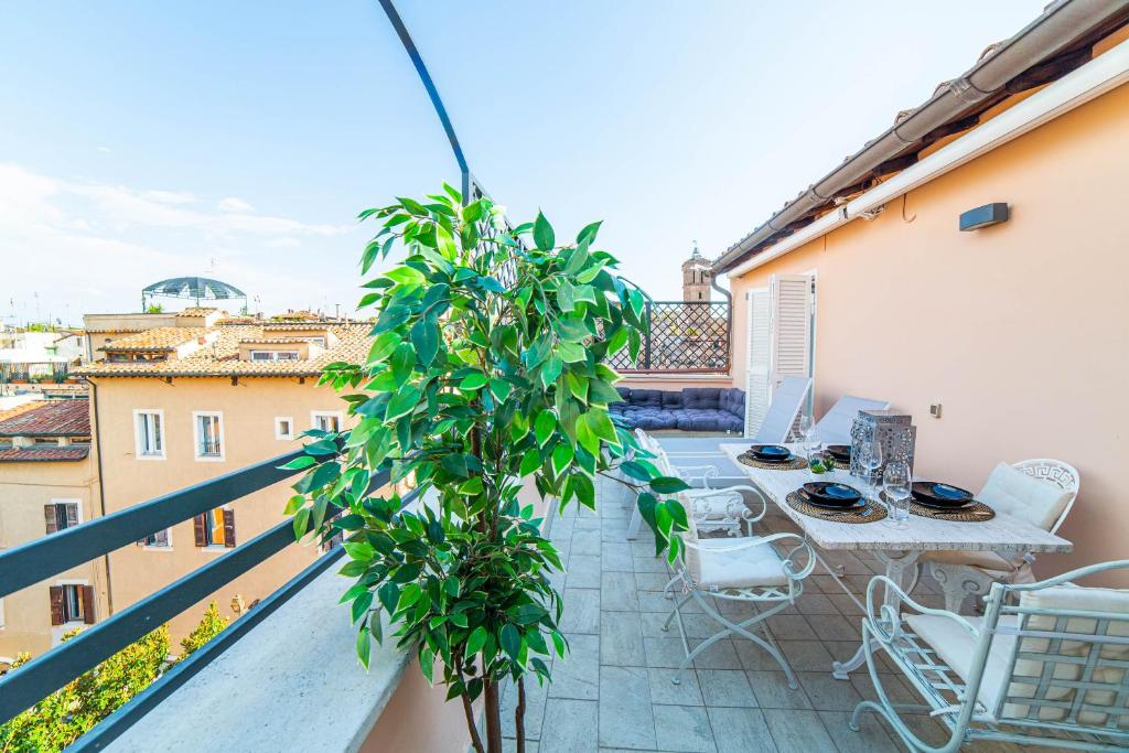 Balkón alebo terasa v ubytovaní Luxury Top Floor in Trastevere