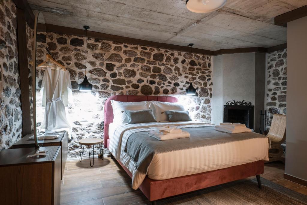 Postel nebo postele na pokoji v ubytování Vila Helen