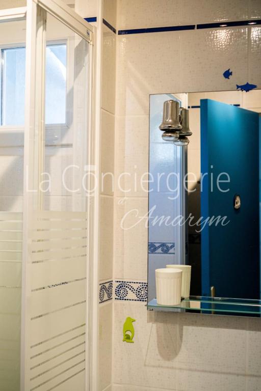Koupelna v ubytování AL36 - Appartement vue mer exceptionnelle