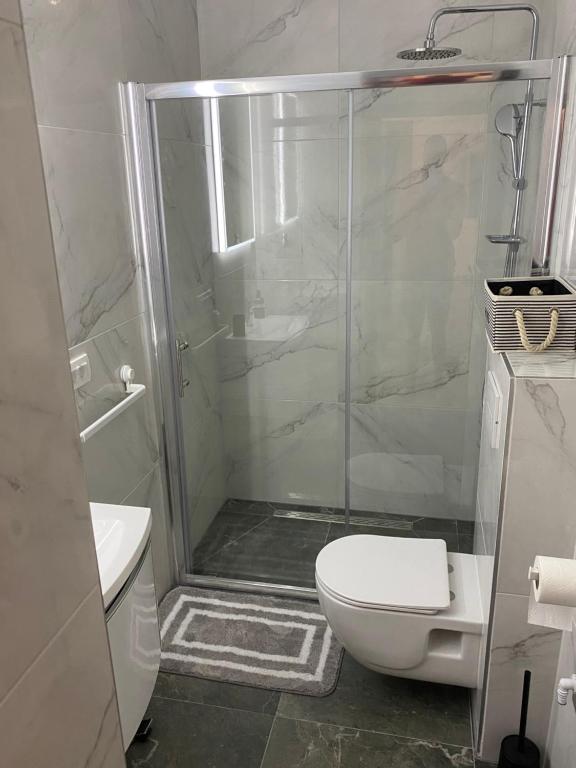 Koupelna v ubytování Apartments Ena