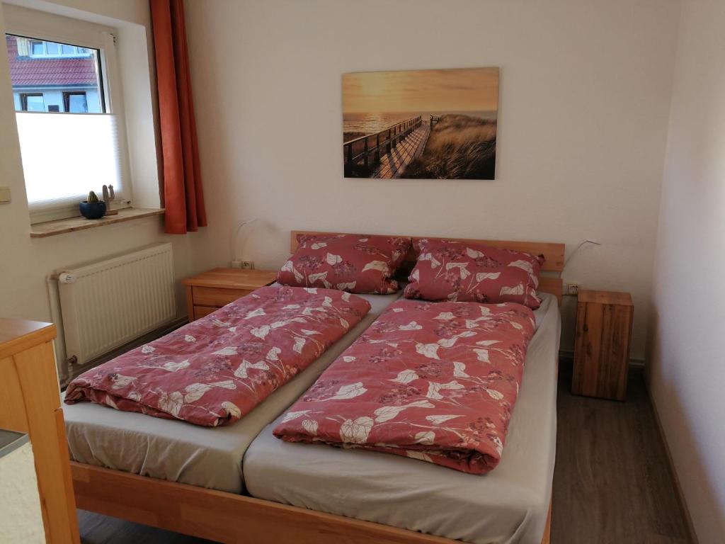 Postel nebo postele na pokoji v ubytování Taubennest