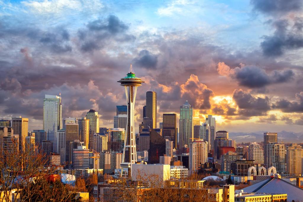 Nespecifikovaný výhled na destinaci Seattle nebo výhled na město při pohledu z hotelu