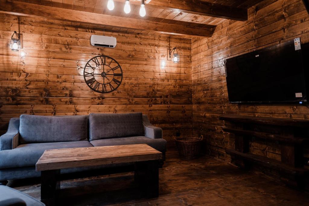 TV a/nebo společenská místnost v ubytování Black River
