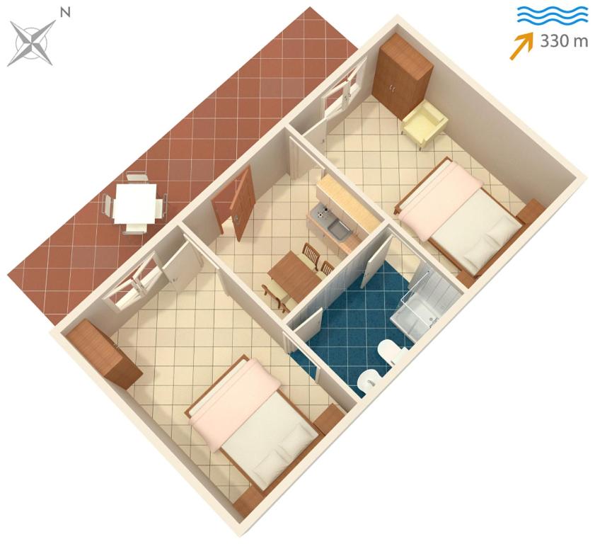 Půdorys ubytování Apartments with a parking space Sutivan, Brac - 747