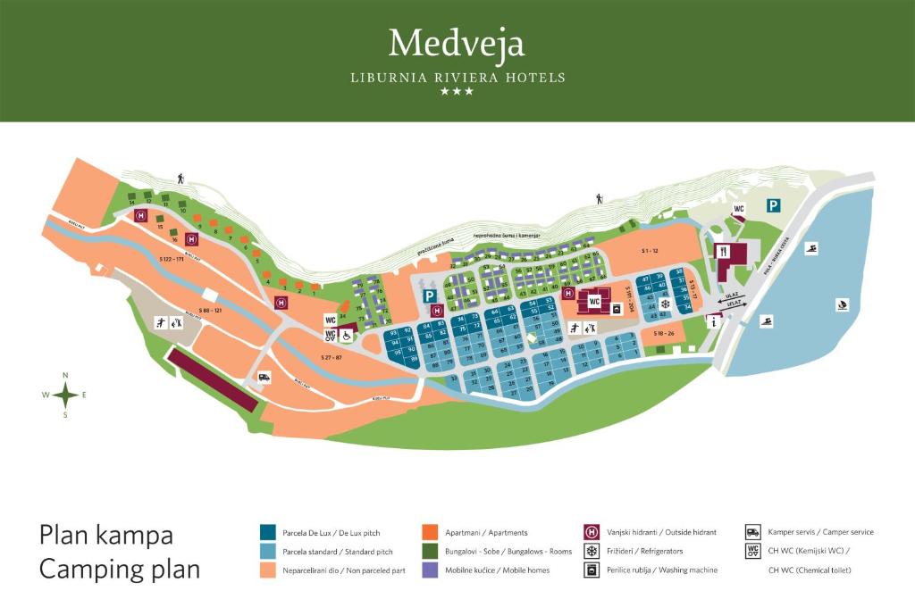 Půdorys ubytování Holiday Resort Medveja