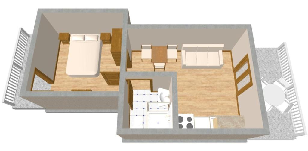 Plán poschodí v ubytovaní Apartment Lucica 990b