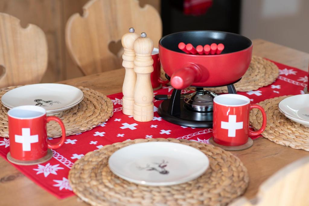 Příslušenství pro přípravu čaje a kávy v ubytování Chalet Alte Post