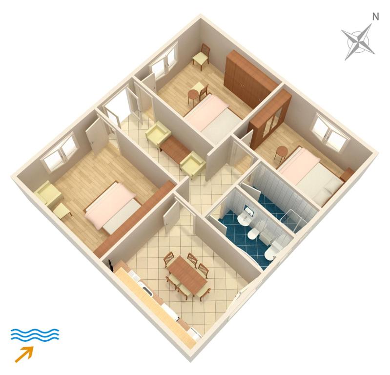 Půdorys ubytování Apartment Supetarska Draga - Donja 2020a