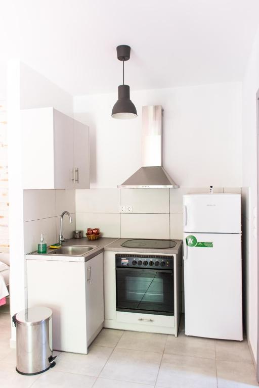 Kuchyň nebo kuchyňský kout v ubytování Holiday Rooms