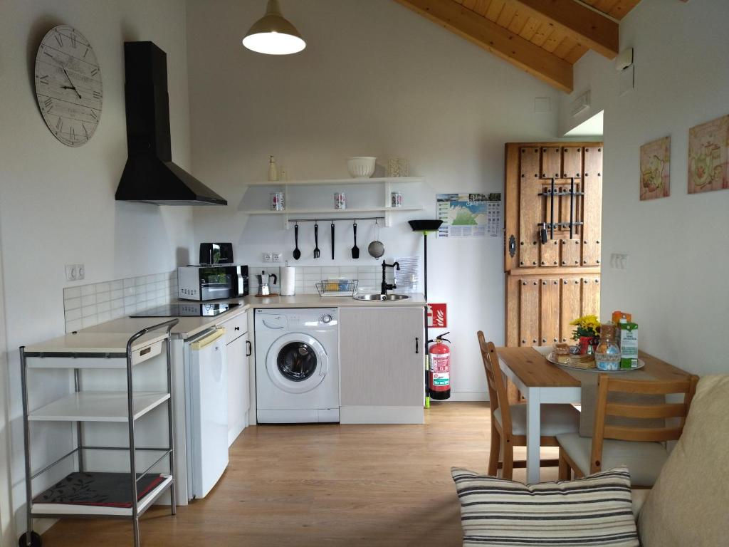 Kuchyň nebo kuchyňský kout v ubytování Apartamentos A Palleira