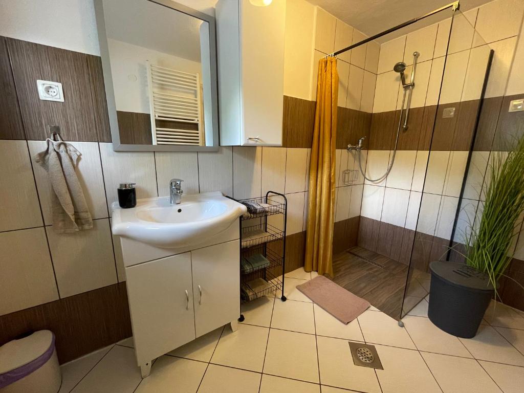 Koupelna v ubytování Dolar Rooms