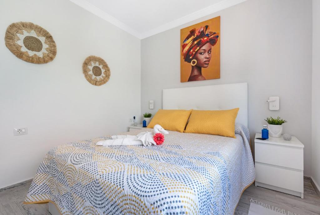 Postel nebo postele na pokoji v ubytování Apartamento junto al Mar