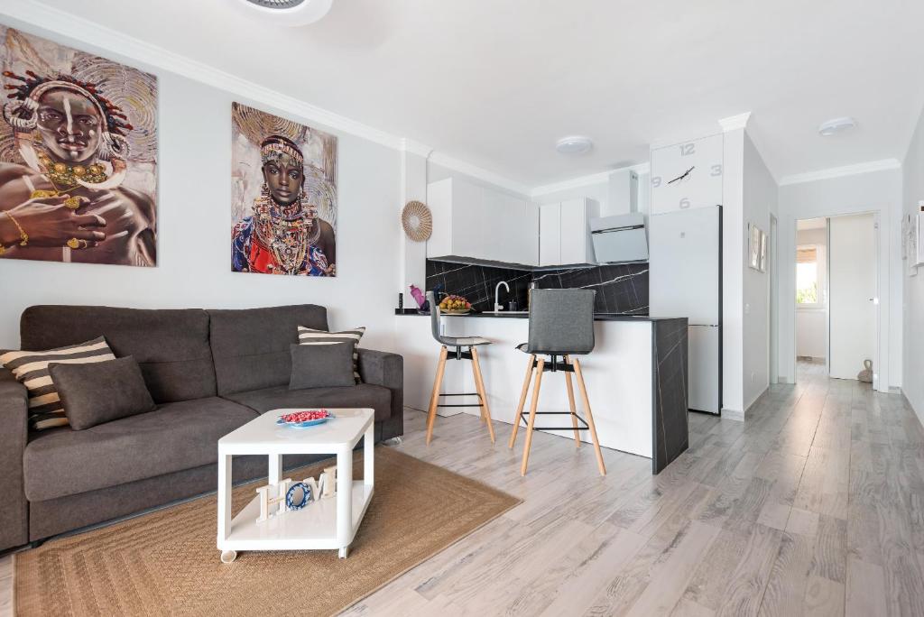 Kuchyň nebo kuchyňský kout v ubytování Apartamento junto al Mar