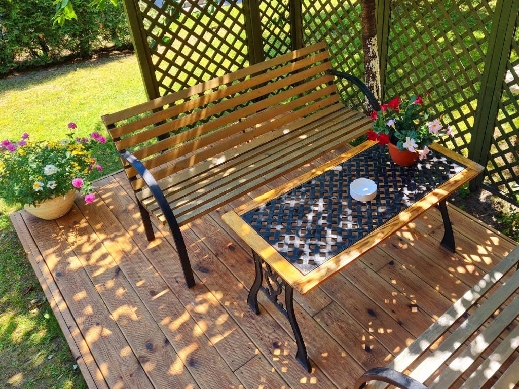 Zahrada ubytování Nida Amber