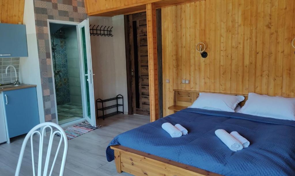 Llit o llits en una habitació de Borjomi Nest