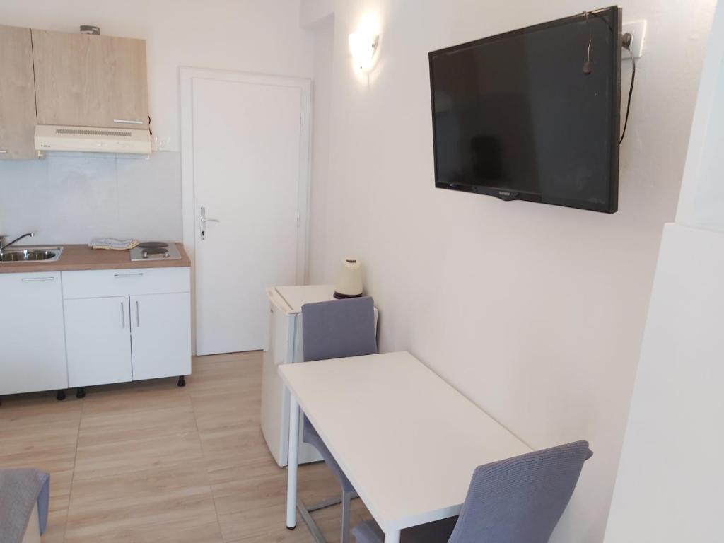 Kuchyň nebo kuchyňský kout v ubytování Studio apartman Marley