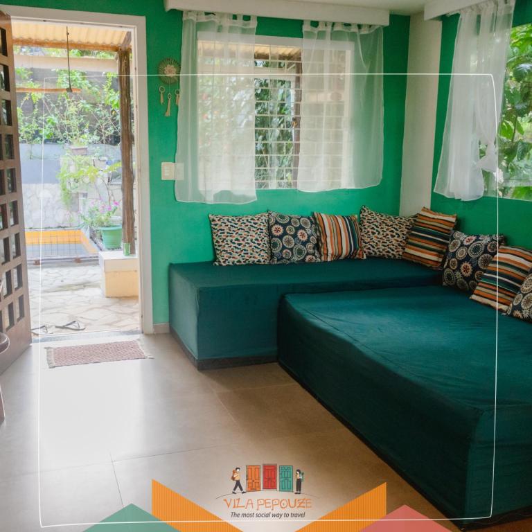 Istumisnurk majutusasutuses Vila Pepouze Hostel
