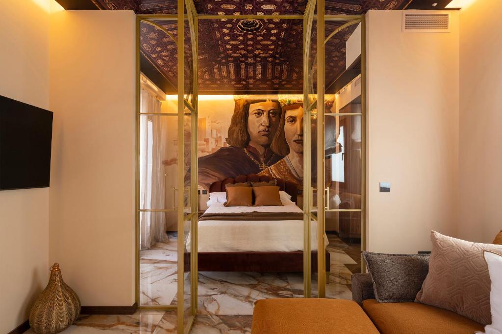 Postel nebo postele na pokoji v ubytování Palatina Concept Suites