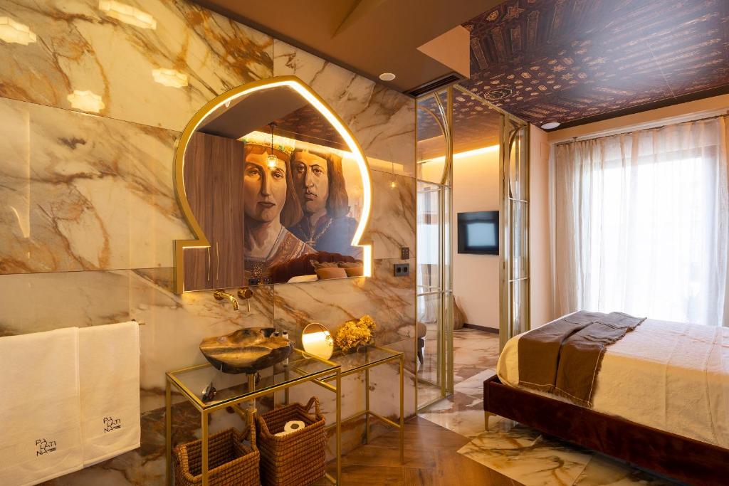 Postel nebo postele na pokoji v ubytování Palatina Concept Suites