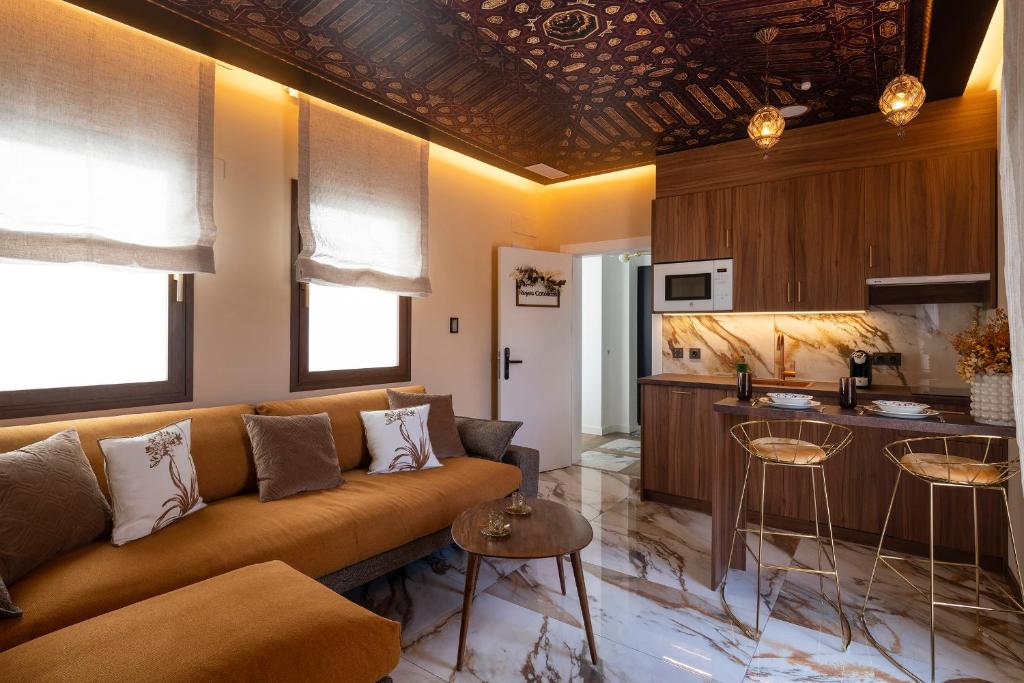Kuchyň nebo kuchyňský kout v ubytování Palatina Concept Suites
