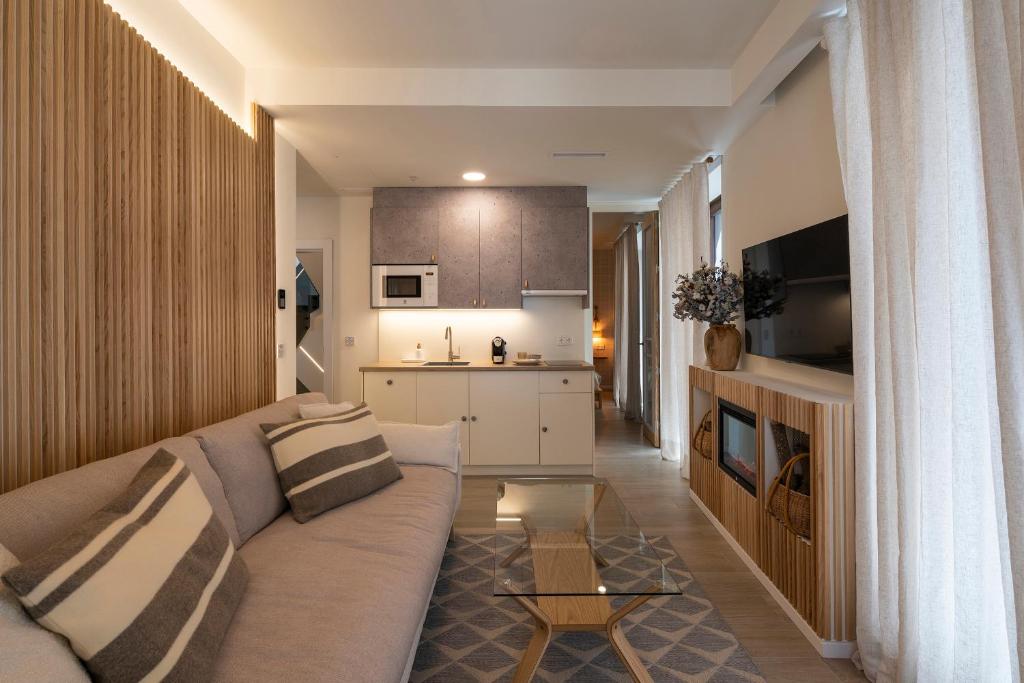 Kuchyň nebo kuchyňský kout v ubytování Palatina Concept Suites