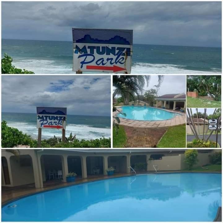 a collage of photos of a swimming pool and the ocean at Mia Haven 1 in Scottburgh