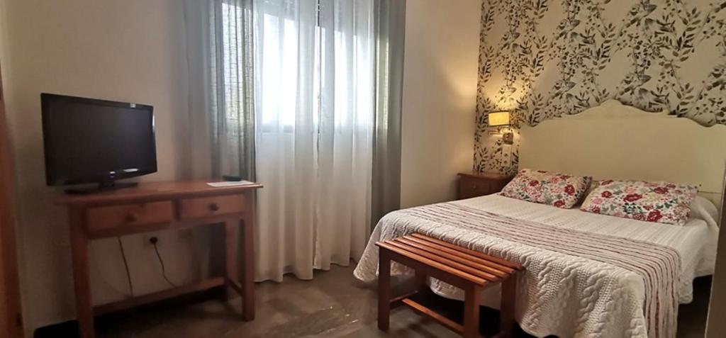 TV a/nebo společenská místnost v ubytování Hotel Corona de Atarfe