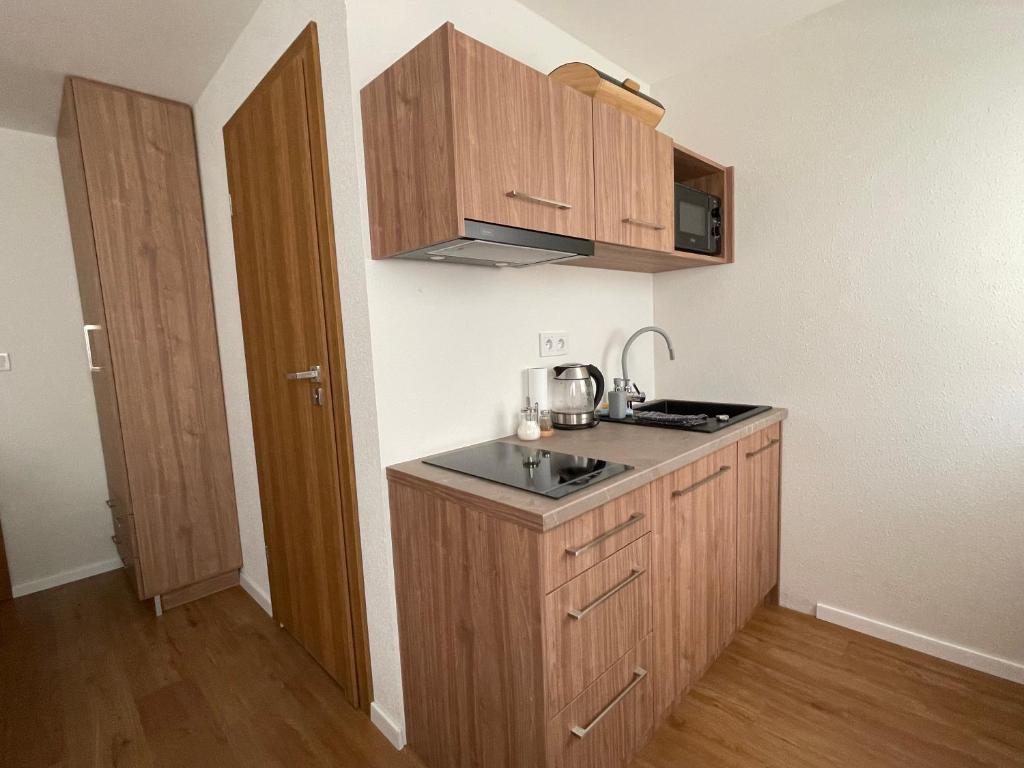 Kuchyň nebo kuchyňský kout v ubytování Apartmotel ANROE