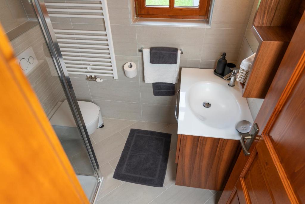 Koupelna v ubytování Chalet Ajda
