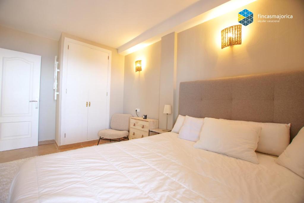 Postel nebo postele na pokoji v ubytování Apartamento Beach Cala Pi