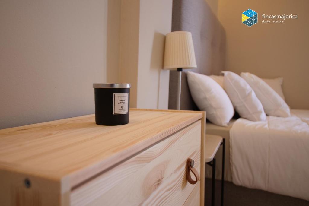 Postel nebo postele na pokoji v ubytování Apartamento Beach Cala Pi