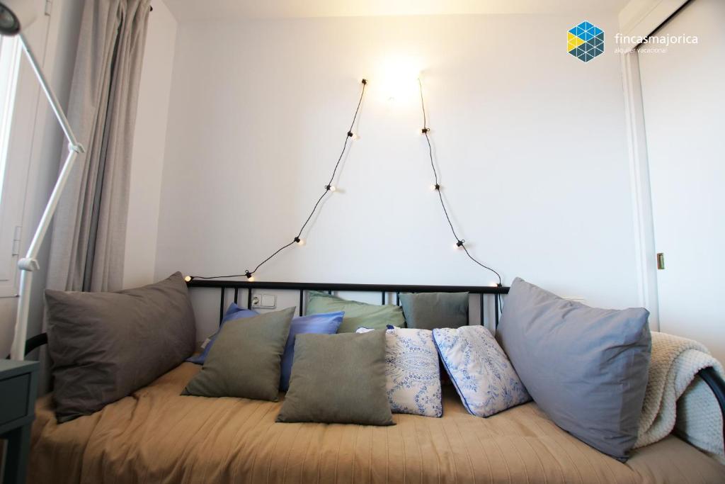 Postel nebo postele na pokoji v ubytování Apartamento Beach Cala Pi